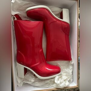Red Christian Louboutin boots size  38